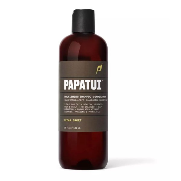 Papatui Nourishing Shampoo+Conditioner 2-in-1 Cedar Sport - 18 Fl Oz, Brown