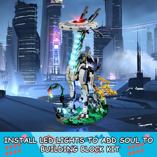 Mililier LED Light Kit for Lego 76989 Horizon Forbidden West:Tallneck Set, Compatible with Lego 76989 Building Blocks Model(Not Include Blocks Set)