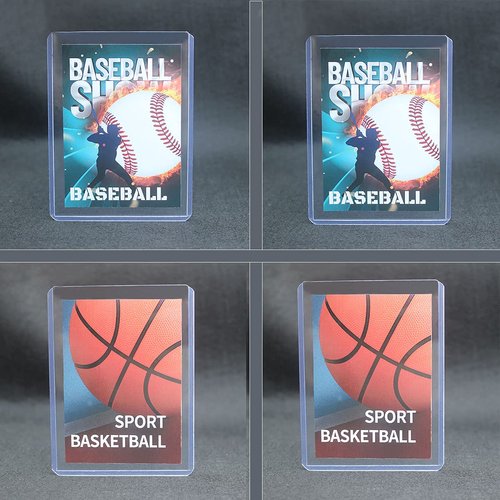 WINTRA 3" x 4" 50 Count 35pt Topload Hard Card Holder and 100 Count Penny Soft Card Sleeves Protectors Bundle for Trading and Sports Cards (50 topload + 100 Sleeves)