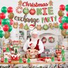 Christmas Gingerbread Baking Cookie Swap Party Decor, Christmas Cookie Exchange Banner Snowflake Elk Cake Topper Balloons for Christmas Cookie Decorating Hot Cocoa Bar Supplies Winter Birthday Party