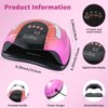 Gel UV LED Nail Lamp, 268W High Power Nail Gel Light, 4 Timer Settings and Professional Manicure Nail Lamp with Automatic Sensor