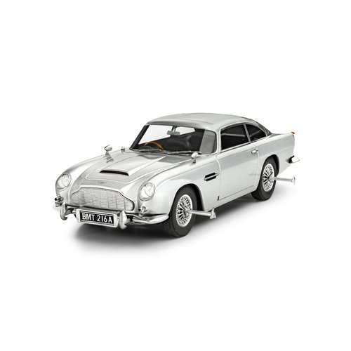 Revell 14554 Aston Martin DB5 James Bond 007 Goldfinger 1:24 Scale 122-Piece Skill Level 2 Model Car Building Kit, Silver