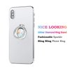lenoup Glitter Bling Bling Phone Ring Holder,Sparkle Phone Ring Artificial Diamond Stand,Rhinestone Cell Phone Finger Ring for Phones, Pad (Silver)