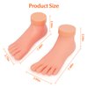 Practice Fake Foot Model 1 Pair Flexible Soft Silicone Prosthetic Manicure Tool for Nail Tips Art Training