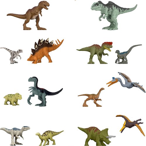 Jurassic World Dominion Dinos Dinosaur Minis Surprise Combo Box Set Bundle (Pack of 6)