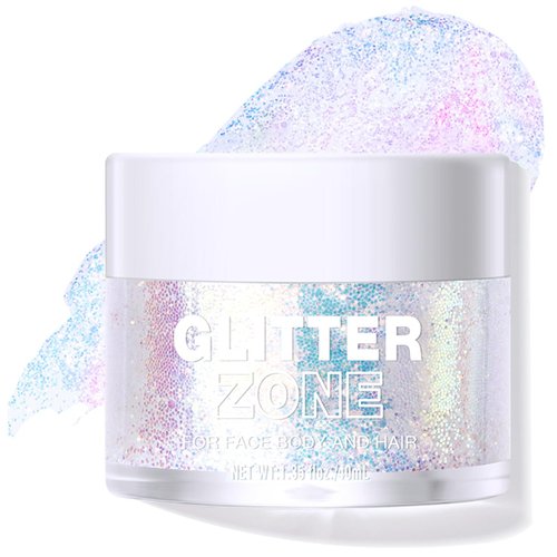 Body Glitter Gel, Quick-Drying & Self-Adhesive Face Glitter, Rave, Concert Glitter Makeup, Holographic Eye,Lip,Hair Glitter, Sparkle Accessories, Cosmetic Grade Sequins(#02 Stardust Pink