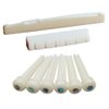 Blisstime 6 String Acoustic Guitar Bone Bridge Saddle and Nut and 6pcs Guitar Bone Bridge Pins Made of Real Bone