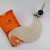 Full Shine Genius Weft Extensions Human Hair Remy Straight Hair Weft Hand Tied Weft Hair Extensions Sew In Extensions Silky Hair 20 Inch 60G Human Hair Extensions Sew In Blonde Weft