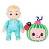 CoComelon 8-Inch JJ & Melon Plush 2-Pack - Officially Licensed - Soft Squishy Stuffed Animal Doll Toy Figures - Easter Basket Stuffer Gift for Kids, Boys, Girls, Toddlers, Preschoolers - Ages 1-3