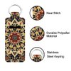 FREEBLOSS 2 Pack Lip Balm Holder Keychain Vintage Mandala Pattern Chapstick Holders Lip Gloss Holder Keychain Lipstick Sleeve Keychain Chapstick Sleeve Holder for Women Friends Gift