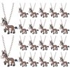 KeeStar 24 Pack Donkey Necklace Party Favors for Farm Animal Baby Shower, Barnyard Themed Party, Birthday, School Carnival Rewards, Photography Props, Home Decorations, Classroom Prize