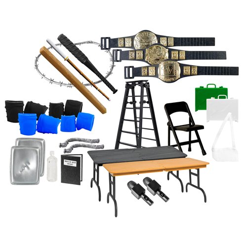 30 Piece Massive Wrestling Figure Accessory Pack for Wrestling Action Figures
