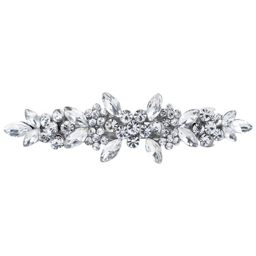 Austrian Crystal Hair Clips, Rhinestones Hairpins Barrettes, White Sparkly Hairgrip Hair Headwear...