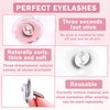 Self Adhesive Eyelashes,Reusable Self adhesive Eyelashes,No Glue Reusable Adhesive Eyelashes,False Eyelashes Natural Look,Self Sticking Eyelashes for Women (Pack of 2 Pairs)