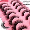 7 Pairs Cat-Eye Lashes Flu-ffy 15mm Fox Eye Lashes Curly Volume Eyelashes Faux Mink Lashes that Look Like Extensions Lashes Wispy False Eyelashes Natural Look(Z23)