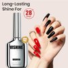Vishine 2Pcs 0.54Oz Gel HEMA FREE Top Coat and Base Coat for Gel Nail Polish Color No Wipe Top Coat Brilliant Ultra High Gloss Long-lasting Anti-Wear Soak off UV Gel Home Manicure Nail Salon 16ml