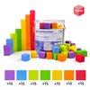 Pairez Toys Foam Counting Blocks, 105 Pieces 1 Inch Soft Rainbow Math Counters Cubes, Math Manipulatives Preschool, Classroom Learning Supplies, Stacking Blocks for Kids Ages 3+