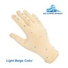 Skating Spirit Figure Skating Competition Thermal Gloves (1 pair) Sparkle Rhinestone Decoration, for Performance Test Show Dance (Beige, Medium)