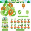 Yoshi Party Decorations,Birthday Party Supplies For Mario Yoshi Party Supplies Includes Banner - Cake Topper - 12 Cupcake Toppers - 18 Balloons