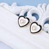 Sttiafay Vintage Pearl Heart Earrings Heart Enamel Pearl Earrings White Heart Studs Earrings Gold Pearl Stud Earrings Jewelry for Women