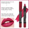 evpct 3Pcs Plum Purple Wine Red Matte Lip Sticks Crayon Lip Liner Lipstick Pencil Set for Women Long Lasting 24 Hour Waterproof Lip Liner and Lipstick Set labiales mate 24 horas originales 02&12&14