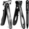 2024 German Nail Clippers for Men Women, 17mm Wide Jaw Straight Toenail Clippers for Thick Nails, Upgrade 360°Rotary Toe Nail Clippers for Seniors, Father's Day Gifts for Men Dad Sharp Nail Cutter