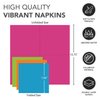 Party Essentials 2-Ply Paper Dinner Napkins, Assorted Neon Brights, 24-Count
