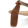 Full Shine 22 Inch Genius Weft Hair Extensions Hand Tied Weft Human Hair Copper Human Hair Weft Extension Remy Hair Copper Auburn #330 Silky Straight Remy Hair Weft Extensions Silky Hair 60G