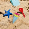 Totority Beach Sand Toys,5pcs Ice Cream Sand Set Kids Beach Toys Children Seaside Sand Ice Cream Cones Scoop Outdoor Toys