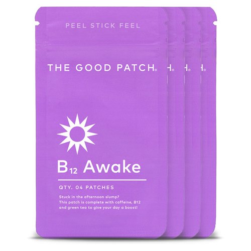 The Good Patch B12 Awake Patch with Plant-Based Ingredients, Infused with Caffeine, B12, and Green Tea Extract, Designed to give Your Day a Boost (16 Total Patches)