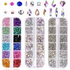 Anezus 4728Pcs Nail Gems with Crystals Rhinestones Jewls Pickup Tool Pen for Nails, Nail Art Supplies Diamond Stones for Nails Decoration Makeup Clothes Shoes