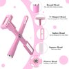 Gieehiol 5 in 1 Nail Magnet Tool Multi-function Nail Art Cat Eye Magnet Stick for Cat Eye Gel Nail Polish 3D with Silicone Protective Case Nail Design Tools for Nail Salon Home DIY (Pink, Small)