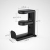 PC Gaming Headset Headphone Hook Holder Hanger Mount, Headphones Stand with Adjustable & Rotating Arm Clamp, Under Desk Design, Universal Fit, Built in Cable Clip Organizer EURPMASK
