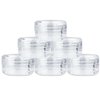 Beauticom 15 gram/15ml Empty Clear Small Round Travel Container Jars with Lids for Make Up Powders, Eyeshadow Pigments, Lotions, Creams, Lip Balm, Lip Gloss, Samples (12 Pieces, Clear Lid)
