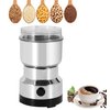 Moongiantgo Coffee Grinder Electric, Mini Spice Grinder, 200W 10s Fast Grinding, Dry Grain Mill for Spices Seeds Rice Beans Seasonings, with Replacment Stainless Steel Blade (Silver, 110V)