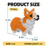 KADELE Cute Dog Building Animal Sets, Extremely Challenging STEM Building Blocks Decor for Adults Kids, Micro 3D Educational Toys for Boys Girls Ages 8 and Up，Corgi