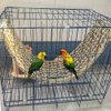 2Pcs Bird Seagrass Mat 29.5×7" Natural Grass Woven Net Hammock with Hooks Climbing Rope Ladder Chew Toys Hanging on Parrot Cage for Lovebird Pigeon Cockatiel Conure Budgie Cockatoo