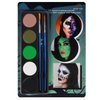 Bowitzki Halloween Makeup Palette 5 Colors Face Body Paint Oil Based with Brush for Zombie Skeleton Clown Witch Football Baseball Sports SFX Costume Cosplay Dress Up (Green)