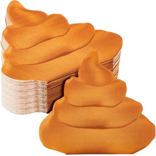 Kosiz 100 Pack Poop Party Napkins Disposable Prank Paper Napkins 2 Ply Funny Brown Napkins Party Napkins for Novelty Gift Prank Surprise Birthday Party Tableware Decor