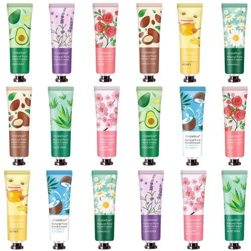 18 Pack Hand Cream Gift Set Bulk Small Hand Lotion for Dry Cracked Hands,Moisturizing Lotion Gift Set With Shea Butter For Women,Mini Travel Size Lotion Bulk Gift For Women Wife Girlfriend Mother