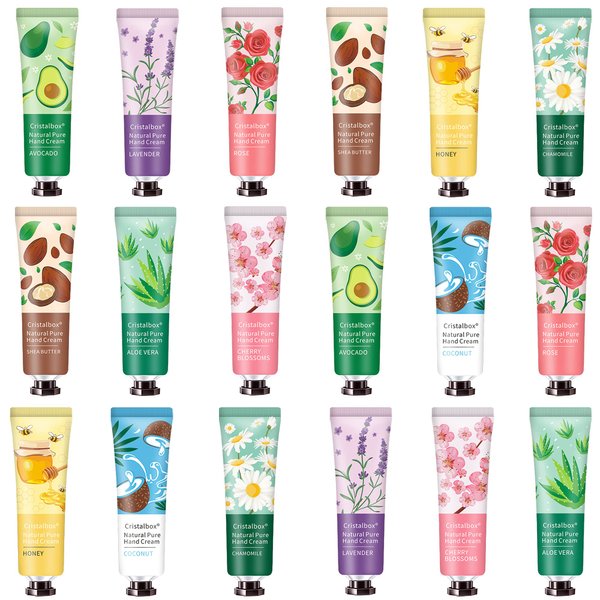 18 Pack Hand Cream Gift Set Bulk Small Hand Lotion for Dry Cracked Hands,Moisturizing Lotion Gift Set With Shea Butter For Women,Mini Travel Size Lotion Bulk Gift For Women Wife Girlfriend Mother