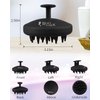BEAUTLOHAS. Silicone Scalp Massager Shampoo Brush, Shower Scalp Scrubber with Soft Bristles, Scalp Brush for Hair Growth & Dandruff Treatment, Wet Dry Hair Massager for All Hair Types of Women (Black)