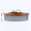 8 Pcs Plastic Wood Grain Fashion Retro Side Comb Hair Comb With 24 Teeth Teeth Comb Hair Pin Headwear Hair Accessories for Women Lady (Random Style)