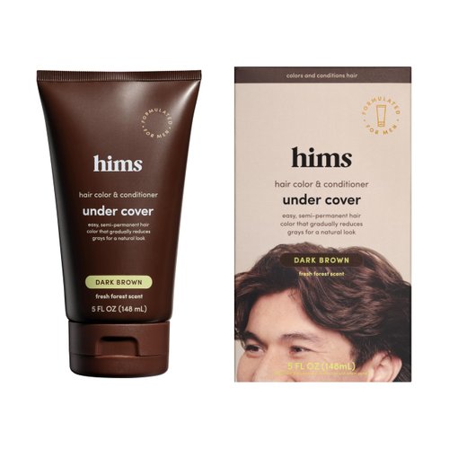 hims Under Cover Hair Color &amp; Conditioner - Dark Brown Color Conditioner for Men - Semi Permanent...