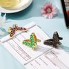 WAYUTO 4Pcs Butterfly Metal Binder Clips Paper Binder Clip Notebook Binder Clip Document Binder Clip Bill Binder Clip Decorative Binder Clips for Home Office School Decor Accessories Letter Bronze