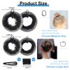 KESAPLAN 6PCS Bun Hair Nets Set Reusable Elastic Mesh Bun Cover for Ballerina Dancer Bank Clerk Nurse Hair Fixing Black Stretch Lace Hair Accessories Headwear for Women Girls Mixed Style (Medium)