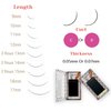Lash Extension Supplies, 3 Trays 12 Rows Easy Fan Volume Eyelash Extensions, Self Fanning Blooming Faux Mink Individual Lashes, 0.07-D, 9mm-17mm Mix Tray