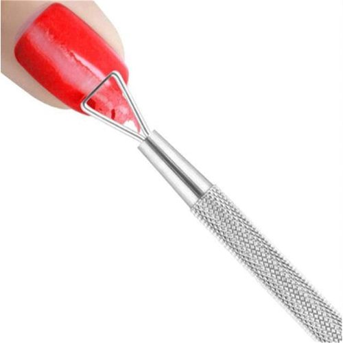 Nice & DeftCuticle Pusher Stainless Steel Nail Art Remover Tool Triangle Cuticle Peeler Scraper Remove Gel Nail Polish(Silver Color)