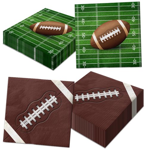 Football Birthday Party Supplies,40Pcs Football Party Napkins Football Sport Theme Table Decoration for Touchdown Football Game Day Party