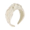 Yonchic Top Knotted Headband for Women Girls, Wide Fashion Headbands with Knot for Women’s Hair, Cute Thick Fabric Non-Slip Hair Bands (White)